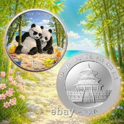 2026 China Panda Four Seasons Summer 30g Silver Coin Colored