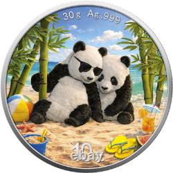 2026 China Panda Four Seasons Summer 30g Silver Coin Colored
