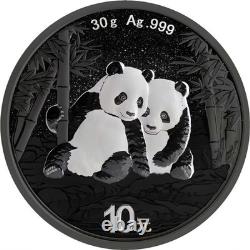 2026 Triple Black Diamond Edition Chinese Panda 30gram Silver Coin 250 Mintage