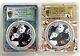 2pcs Pcgs Ms70 2023 China 10 Yuan Panda Silver Coin 30g First Day Of Issued