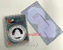 2PCS PCGS MS70 2023 China 10 Yuan Panda Silver Coin 30g First Day of Issued