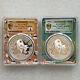 2pcs Pcgs Ms70 2024 China 10yuan Panda Silver Coin 30g Ag999 First Day Of Issue