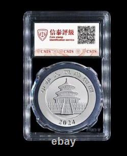 2pcs 2024 China panda silver coin 10Yuan 30g with COA