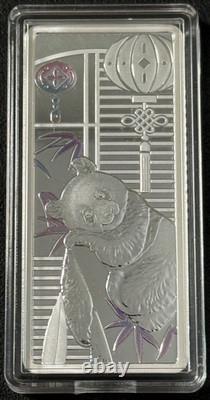 (3) 20g. 999 Fine Silver Shanghai Mint Proof China Pandas Holographic Bar Set