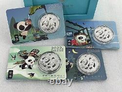 4PCS 2022 10Yuan China panda Commemorative Silver Coin(24 Solar Terms Packaging)