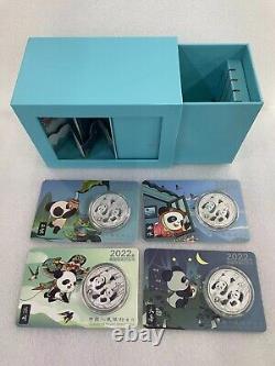 4PCS 2022 10Yuan China panda Commemorative Silver Coin(24 Solar Terms Packaging)