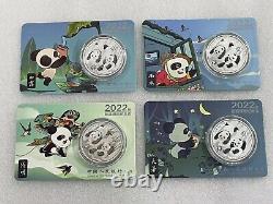 4PCS 2022 10Yuan China panda Commemorative Silver Coin(24 Solar Terms Packaging)