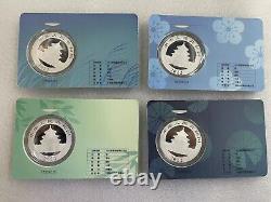 4PCS 2022 10Yuan China panda Commemorative Silver Coin(24 Solar Terms Packaging)