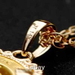 925 Sterling Silver 2017 Chinese Yuan Panda Yellow Gold Plated Coin 14K Pendant