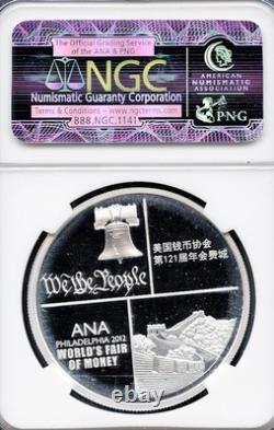 ANA World's Money Fair 2012 China Silver Panda PF 69 NGC # 3684151-134 + Bonus