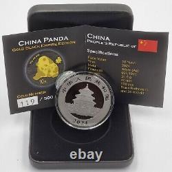 CHINA PANDA 2024 Gold Black Empire Silver Coin