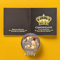 CHINA PANDA Gold Black Empire Black Ruthenium Silver Coin 10 Yuan China 2025