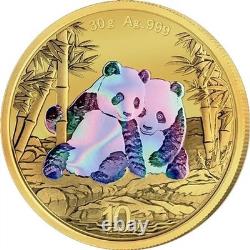 CHINA PANDA HOLOGRAPHIC 30g Silver Coin 10 Yuan China 2026