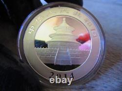 COA #100/100 2014 ECSTASY PANDA Colorized Silver Coin ¥10 Yuan China