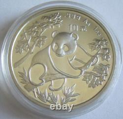 China 10 Yuan 1992 Panda Shanghai Mint (Large Date) 1 Oz Silver