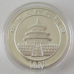China 10 Yuan 1995 Panda Shanghai Mint (Large Date) 1 Oz Silver