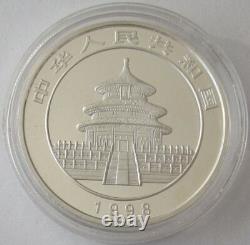 China 10 Yuan 1998 Panda Shenyang Mint (Large Date) 1 Oz Silver