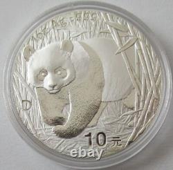 China 10 Yuan 2001 Panda D 1 Oz Silver