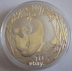 China 10 Yuan 2002 Panda 1 Oz Silver