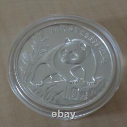 China 10 yuan Panda 1990 silver 99.9% 1 oz silver coin within a capsule (silver)