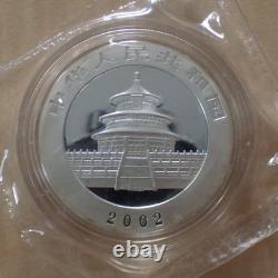 China 10 yuan Panda 2002 silver 99.9% 1 oz silver coin in capsule +seal (argent)