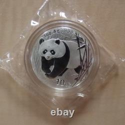 China 10 yuan Panda 2002 silver 99.9% 1 oz silver coin in capsule +seal (argent)