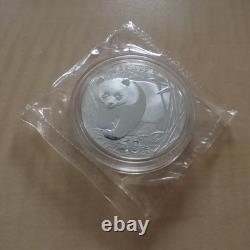China 10 yuan Panda 2002 silver 99.9% 1 oz silver coin in capsule +seal (argent)