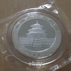 China 10 yuan Panda 2002 silver 99.9% 1 oz silver coin in capsule +seal (argent)