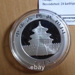 China 10 yuan Panda 2013 gilded silver 99.9% 1 oz within a capsule+CoA (silver)