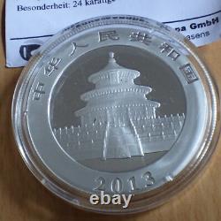 China 10 yuan Panda 2013 gilded silver 99.9% 1 oz within a capsule+CoA (silver)