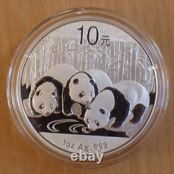 China 10 yuan Panda 2013 silver 99.9% 1 oz silver coin within a capsule (silver)