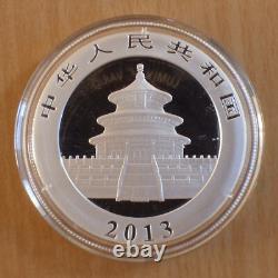 China 10 yuan Panda 2013 silver 99.9% 1 oz silver coin within a capsule (silver)