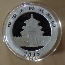 China 10 yuan Panda 2015 silver 99.9%, 1 oz silver coin, within capsule (silver)