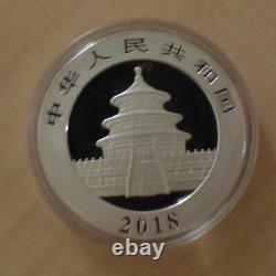 China 10 yuan Panda 2018 colored silver 99.9% (30g), within a capsule (silver)