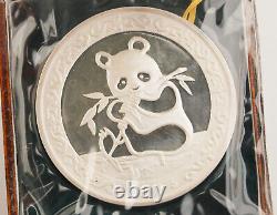 China 1986 12 Oz Silver Panda Official Medal Hong Kong Coin Expo GEM Sealed +OGP