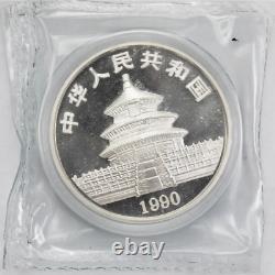 China 1990 10 Yuan Panda 1oz. 999 Fine Silver Coin Sealed