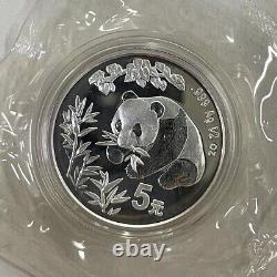 China 1993? 1994? 1995? 1996? 1997? 1998 5YUAN Panda Silver Coin 1/2oz 6PCS
