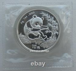 China 1994 Panda Silver Coin 1oz 10 Yuan Large Date Panda Coin