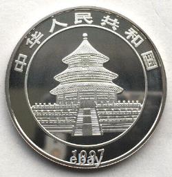 China 1997 Panda Large Date 10 Yuan 1oz Colour Silver Coin, UNC