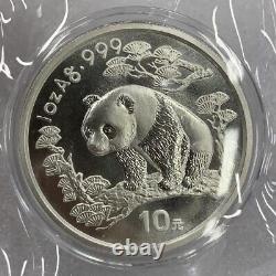 China 1997 Panda Silver coin 1997 China 10YUAN Panda Coin1OZ With box
