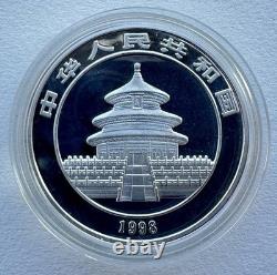 China 1998 Shanghai Mint Small Date Panda Silver Coin 1oz 10 Yuan