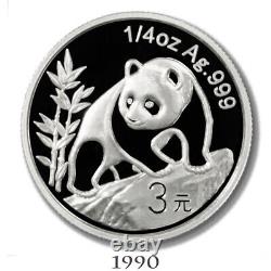 China 2007 25th Anniversary Silver Panda Proof Set Box & COA