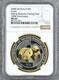 China 2008 10 Yuan 1 Oz Silver Panda 100th Banknote Printing Plant Gilt Ngc Ms69