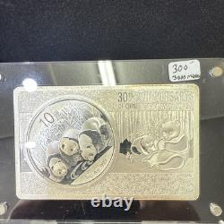 China 2013 3oz 999 Silver 30th Anniversary of Panda Coin & Bar in OGP