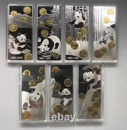 China 2017 Gold Panda coin Issuance 35th anniversary 7x50g silver panda medal