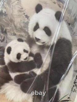 China 2019 Panda Mother and Child Painting Inlaid 10Yuan 30g Panda Silver Coin