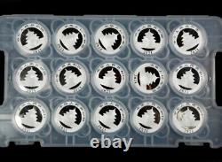 China 2021 10 Yuan China panda Silver Coin 30g Full page 15 sets