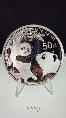 China 2021 50 Yuan Silver Panda Proof 130g Silver Coin Beautiful
