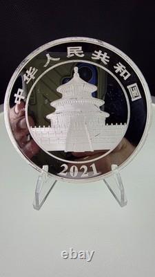 China 2021 50 Yuan Silver Panda Proof 130g Silver Coin Beautiful