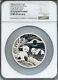 China 2022 Long Beach 5oz Silver Panda, Year Of The Tiger, Ngc Proof 70